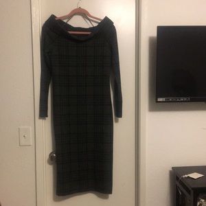 Plaid long sleeve dress